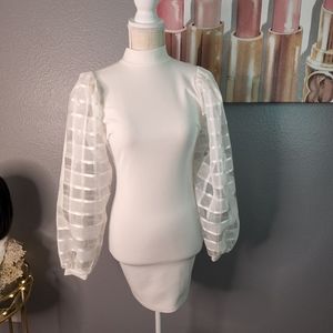 A3 design, S, White mid dress